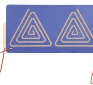 Лабиринт симметричный двойной для подготовки к письму "Треугольники"